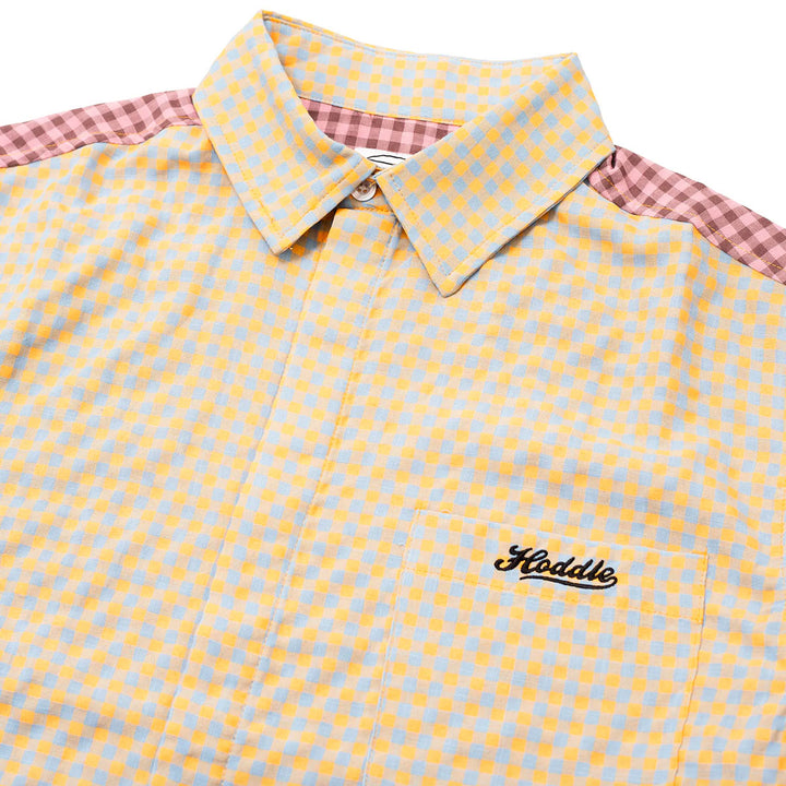 Hoddle Skateboards - Hoddle Tour L/S Shirt - Sand / Violet Check