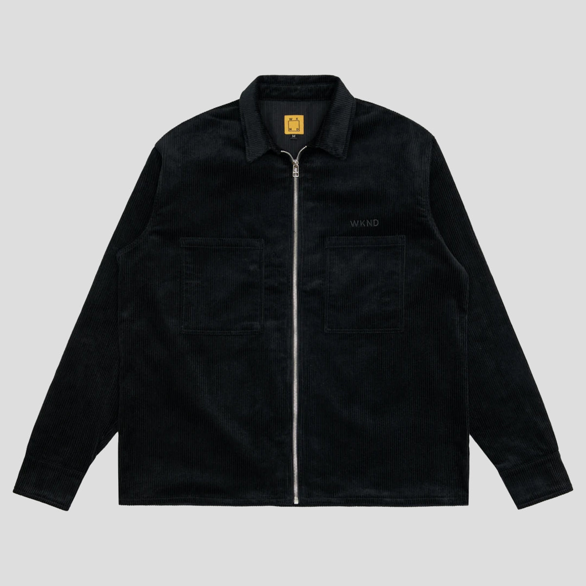 Wknd - Major Zip Shirt-corduroy  - Black