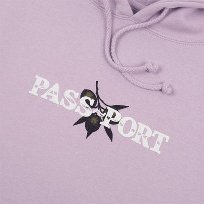Passport - Olive Puff Print Hoodie - Lavender S